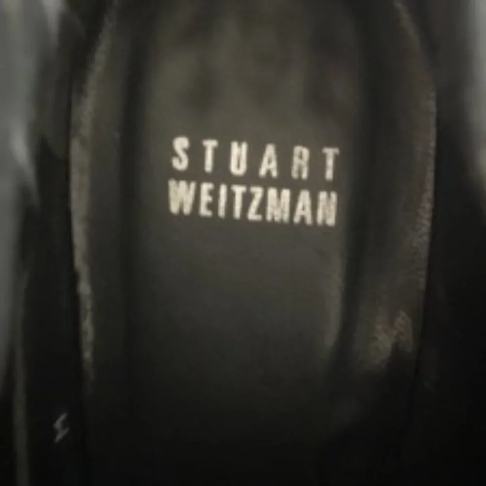 Stuart Weitzman Black Suede Ankle Bootie 8